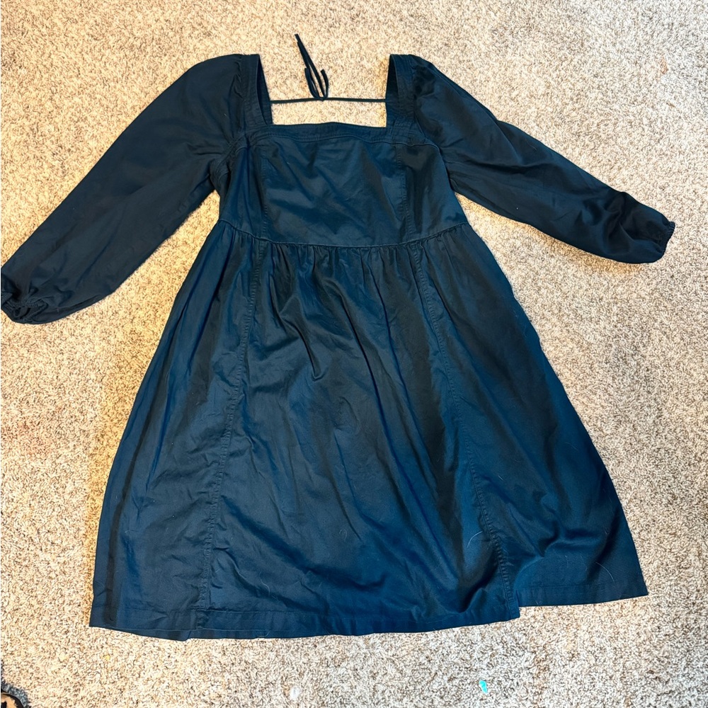 Ava & Viv Square Neck Dress in Deep Blue